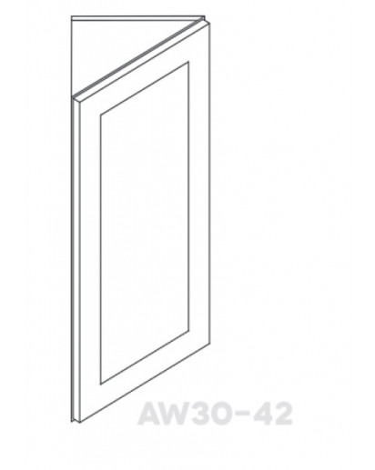 Uptown White Angle Wall 42" High Single Door - 3 Shelves