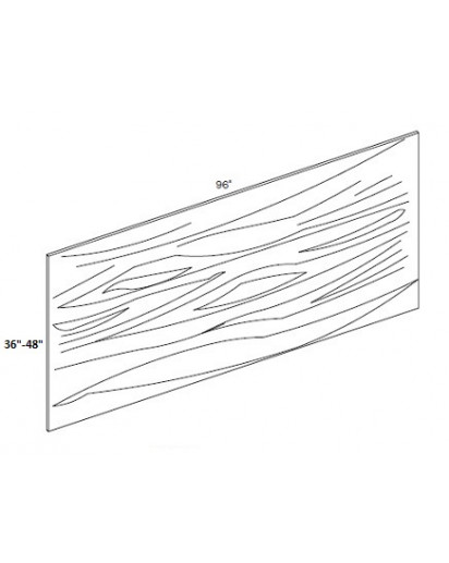 Greystone Shaker Finished Back Panel 48"W x 96"H