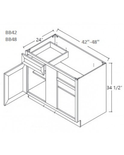 Taylor White Base Blind Corner Cabinet