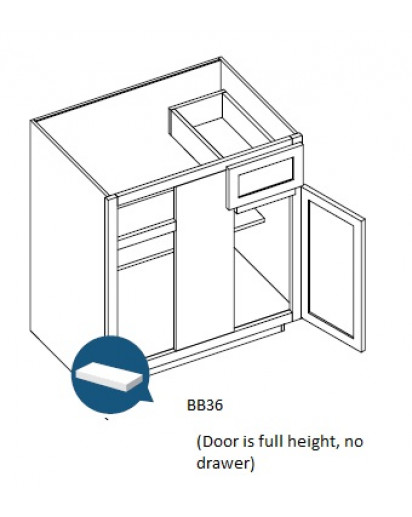 Taylor White Base Blind Corner Cabinet