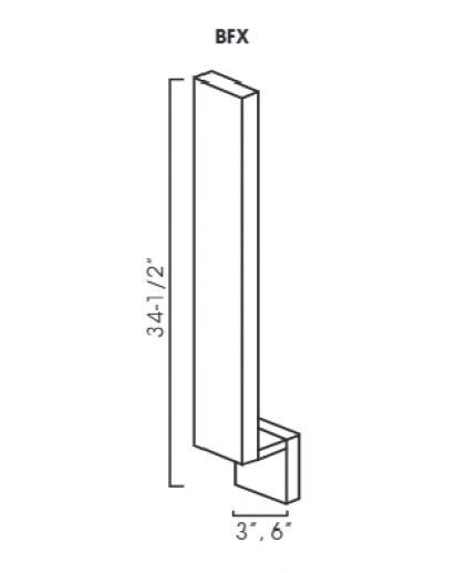 Ice White Shaker Base Filler 6" Wide & 34-1/2" High