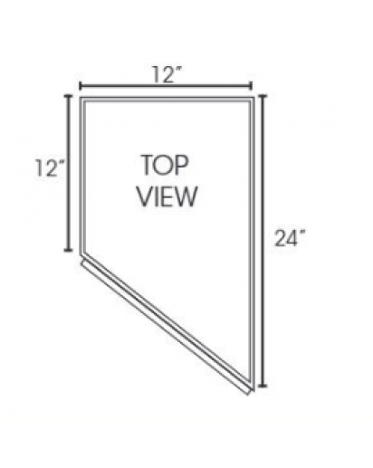 Gramercy White Base Transitional Cabinet Single Door - Left Side