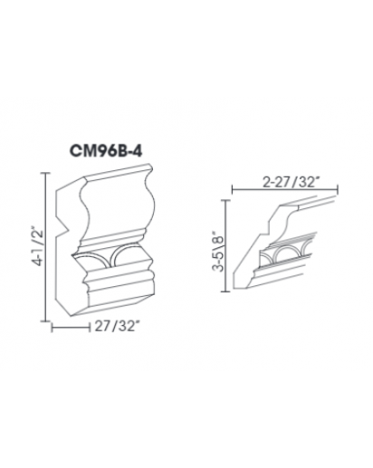 Signature Brownstone Crown Molding Egg & Dart 4 1/2" High