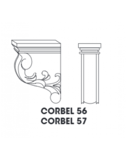 Gramercy White Decorative Corbel 3"W x 6"H x 4"D