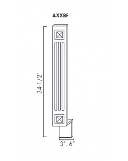 Ice White Shaker Decorative Base Filler 3" Wide & 34-1/2" High