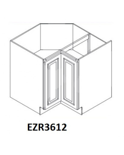 Uptown White EZ Reach Base Cabinet 36" Wide -2 Full Height Folding Doors