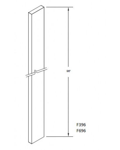 Taylor White Filler - 3" W x 96" H