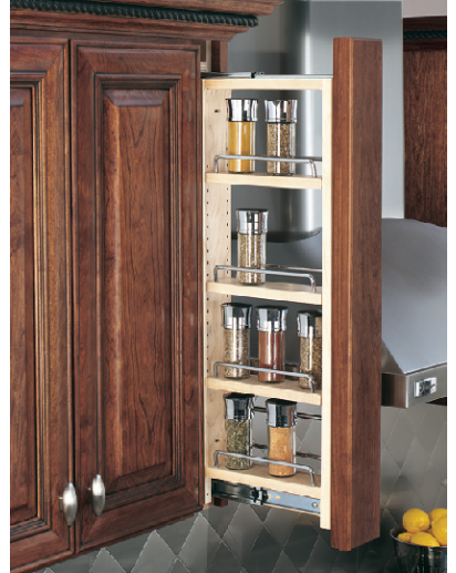 RAS 3" Wall Filler Pull-Out with Adjustable Shelves