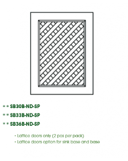 Signature Pearl Lattice Door 30" Wide