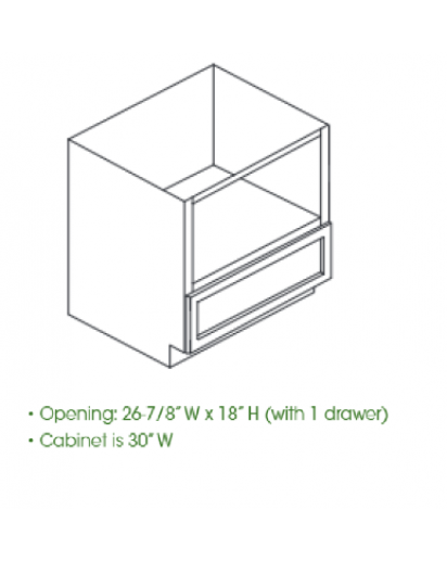 Midtown Grey Microwave Base Cabinet