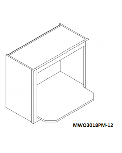 Gramercy White Wall Microwave Oven Cabinet  - 1 Shelf