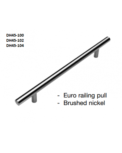 Pulls-Euro Railing Brushed Nickel 13"