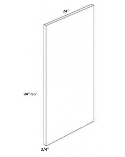Uptown White Refrigerator End Panel 84" High