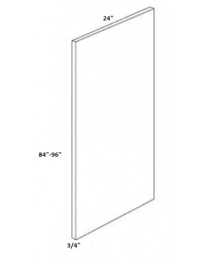 Ice White Shaker Refrigerator End Panel 96" High