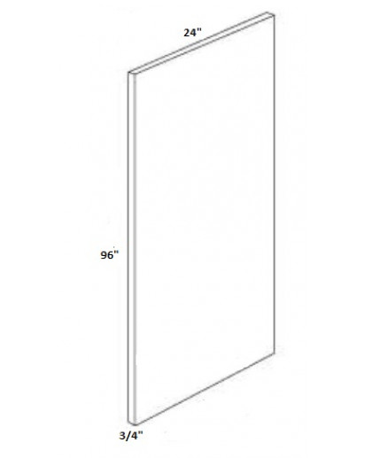 K-Cherry Glaze Refrigerator End Panel 96" High