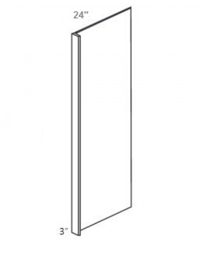 Midtown Grey Refrigerator End Panel 84" High with 3" Return