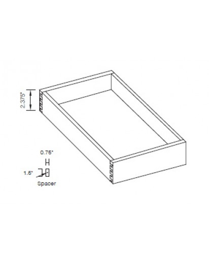 Natural Roll Out Tray for 30" Space (2/pkg)