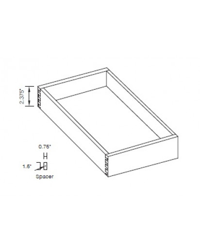 Natural Roll Out Tray for 27" Space (2/pkg)