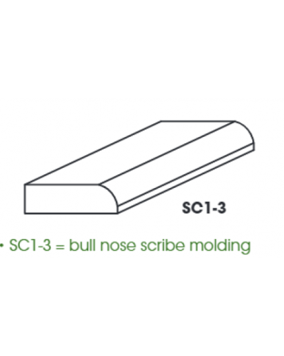 Uptown White Bull Nose Scribe Molding
