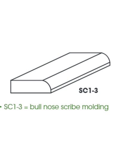 Gramercy White Bull Nose Scribe Molding