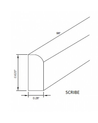 Shaker Designer White Scribe Molding