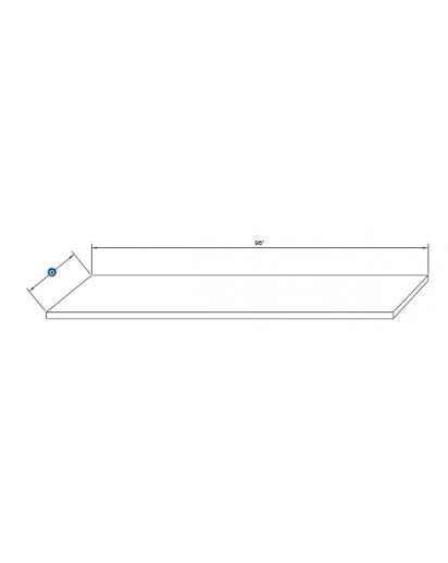 Natural Shelf - 96" W x 24" D