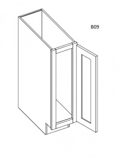 Taylor White Single Door Full Height Base Cabinet