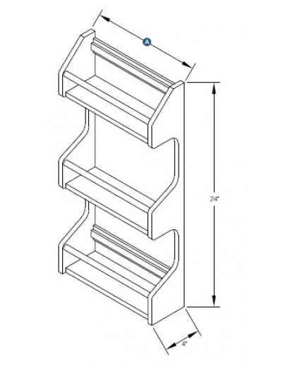 Natural Spice Rack Door Mount for 18" Door