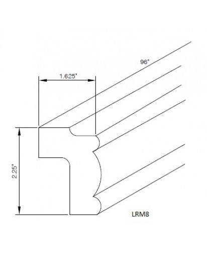 Taylor White Traditional Light Rail Molding
