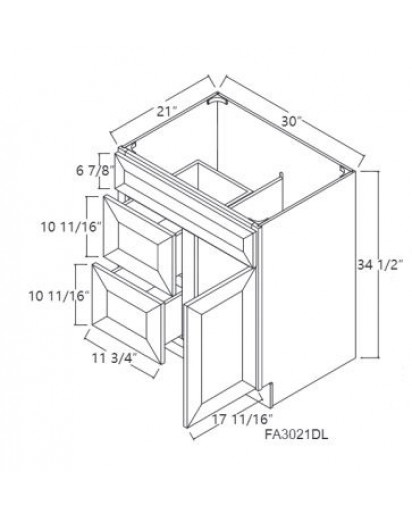 Mahogany Vanity with Drawer on the Left