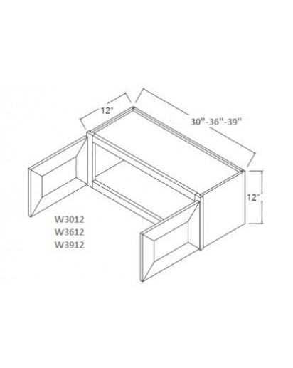 Taylor White Wall Cabinet - 2 Doors, No Shelf