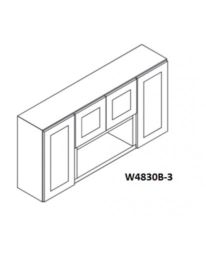 Wall Cabinet 60W x 30H - 4 Doors with 5 Shelves