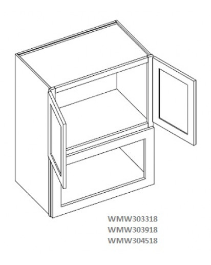 Shaker Designer White Wall Microwave Cabinet