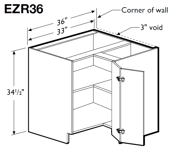 36 shop corner cabinet