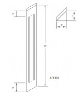 Lenox Canvas Angle Fluted Filler - 3" W x 30" H x 3" D