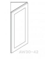 Nova Light Grey Shaker Angle Wall 36" High Single Door - 2 Shelves