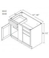 Lenox Country Linen Base Blind Corner Cabinet