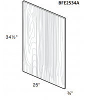 Spokane Polar White Base Fiinished End Panel 25"x34.5"