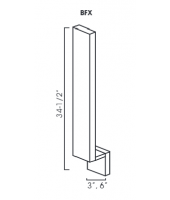 Ice White Shaker Base Filler 6" Wide & 34-1/2" High