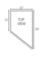 Gramercy White Base Transitional Cabinet Single Door - Left Side