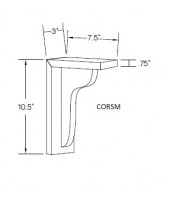 Taylor White Basic Medium Corbel - 10.5" H