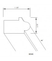 Lenox Canvas Bottom Edge Molding (Narrow Light Rail)