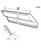 Spokane Polar White Classic Crown Molding