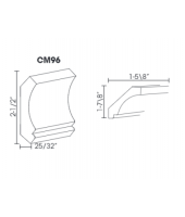 Greystone Shaker Crown Molding Plain 2 1/2" High