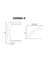 Midtown Grey Crown Molding Large Cove 4 1/2" High