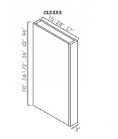 Ice White Shaker Column Wall Filler 3" Wide & 30" High