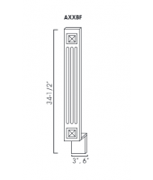 Ice White Shaker Decorative Base Filler 3" Wide & 34-1/2" High