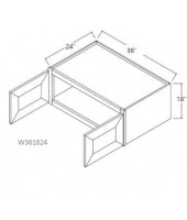 Lenox Mocha Deep Wall Cabinet - 2 Doors, No Shelf