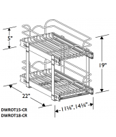 Spokane Polar White Double Wire Rollout Tray for 18" Base