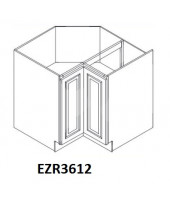 Gramercy White EZ Reach Base Cabinet 36" Wide -2 Full Height Folding Doors